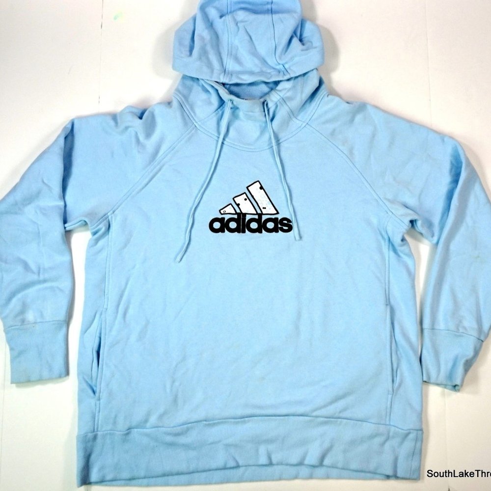 Adidas Women's Xl Hoodie Bubble Dot Logo Rare Gem